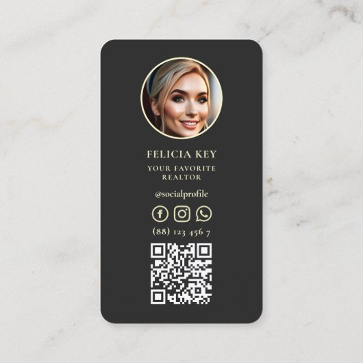 MODERNE REALTOR VAN DE ECHTE AGENTSCHAP VISITEKAARTJE (Achterkant)