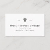 Moderne Recht Kantoor Logo Juridisch Advocaat Mini Visitekaartje (Voorkant)