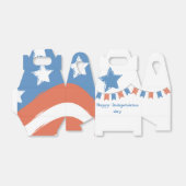 Moderne Red Blue Happy Independence Day Patriotic Bedankdoosjes (Uitgevouwen)