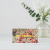 Moderne Red Brown Abstracte Sjabloon Professional Visitekaartje (Staand voorkant)