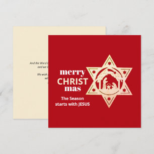 Moderne Red CHRISTmas-netwerkkaart