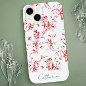 Moderne Red Cupid Angels Floral Toile Case-Mate iPhone Case