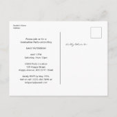 Moderne Red Elegant Script Photo Graduparty Uitnodiging Briefkaart (Achterkant)