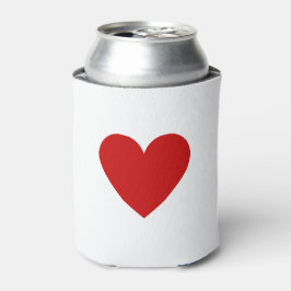 Moderne Red Heart Eenvoudige Liefde Minimalistisch Blikjeskoeler