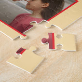 Moderne Red Hearts Verwant Fotocollage Legpuzzel (Zijkant)