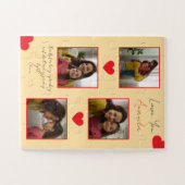 Moderne Red Hearts Verwant Fotocollage Legpuzzel (Horizontaal)