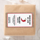 Moderne Red Hot Chili Sauce Pepper Kraft Label (Insitu)