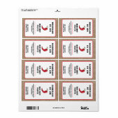 Moderne Red Hot Chili Sauce Pepper Kraft Label (Full Sheet)