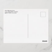 Moderne Red Joyful Folie met kerstfeestdag Foto Folie Feestdagen Briefkaart (Achterkant)