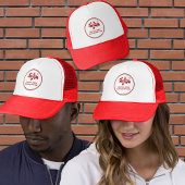 Moderne Red Maid Schoonmaak Service Gepersonalisee Trucker Pet