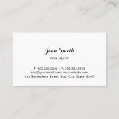 Moderne Red Scissor & Comb Hair Stylist Visitekaartje (Achterkant)