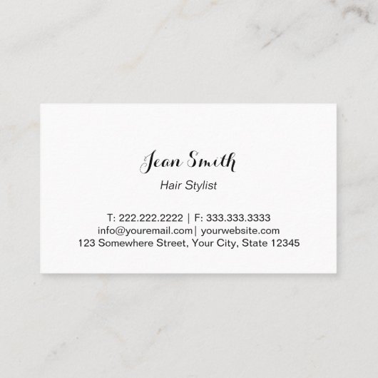 Moderne Red Scissor & Comb Hair Stylist Visitekaartje (Achterkant)