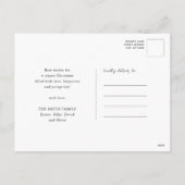 Moderne Red Script Fun-kerstmetro Eenvoudig Feestdagenkaart (Achterkant)