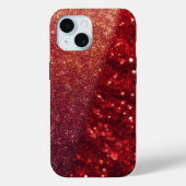 Moderne Red Sparkle Glitter Telefoonhoes / iPhone  Case-Mate iPhone Case (Achterkant)