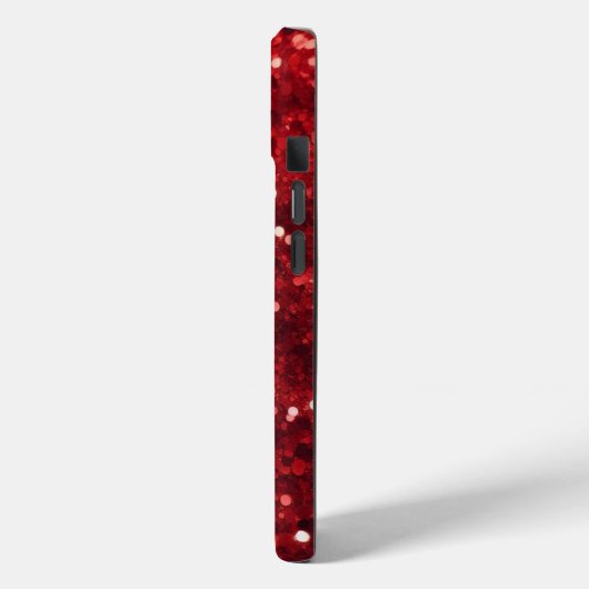 Moderne Red Sparkle Glitter Telefoonhoes / iPhone  Case-Mate iPhone Case (Achterkant / Links)