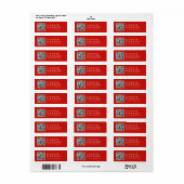 Moderne Red White Web Promotie QR Code Adres Etiket (Full Sheet)