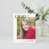 Moderne Redactie 2025 Afstudeerder 1-Foto Afstuder Briefkaart (Staand voorkant)