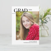 Moderne Redactie 2025 Afstudeerder 1-Foto Afstuder Kaart (Staand voorkant)