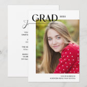 Moderne Redactie 2025 Afstudeerder 1-Foto Afstuder Kaart (Voorkant / Achterkant)