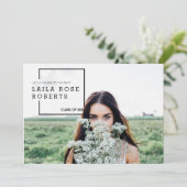 Moderne redactie | Afstuderen Celebration Foto Kaart (Staand voorkant)