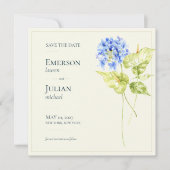 Moderne Redactionele Anthurium Hydrangea Bruiloft Save The Date (Voorkant)