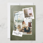 Moderne redactionele Photo Grid Holiday Kaart (Voorkant)