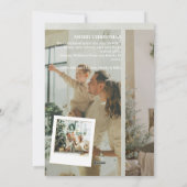 Moderne redactionele Photo Grid Holiday Kaart (Achterkant)