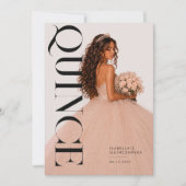 Moderne Redactionele Quinceañera Uitnodiging (Voorkant)