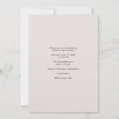 Moderne Redactionele Quinceañera Uitnodiging (Achterkant)