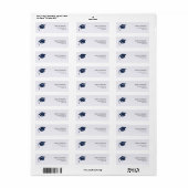 Moderne redactionele script afstudeer retouradres etiket (Full Sheet)