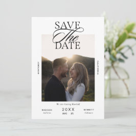 Moderne redactionele script foto bruiloft save the date