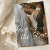 Moderne redactionele script foto save the date