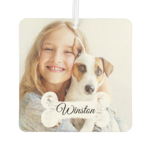 Moderne reeks foto's foto's Collage Dog Bone & Nam Luchtverfrisser (Achterkant)