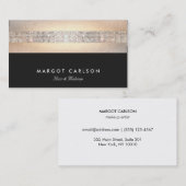 Moderne reeksen en goudstripes visitekaartje (Voorkant / Achterkant)