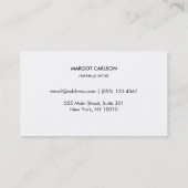 Moderne reeksen en goudstripes visitekaartje (Achterkant)