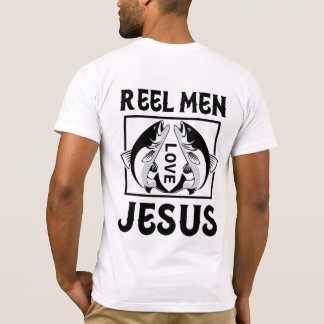Moderne 'Reel Mannen Love Jesus' T-Shirt Design