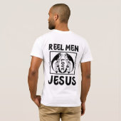 Moderne 'Reel Mannen Love Jesus' T-Shirt Design (Achterkant volledig)