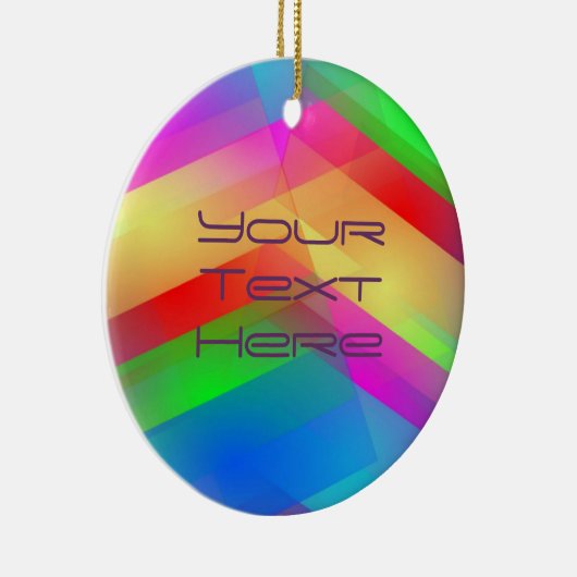 Moderne regenboog Abstract Keramisch Ornament (Rechts)