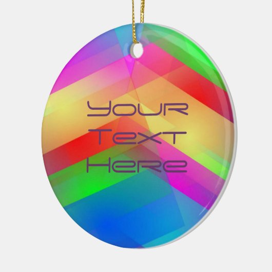 Moderne regenboog Abstract Keramisch Ornament (Links)