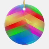 Moderne regenboog Abstract Keramisch Ornament (Achterkant)