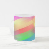 Moderne regenboog Abstract Matglas Koffiemok (Voorkant links)