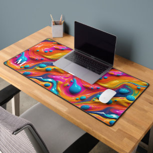 Moderne Regenboog Abstracte Schilderkunst Monogram Bureaumat