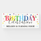 Moderne regenboog Alle Leeftijd Kinderen Gevangend Spandoek (Horizontaal)