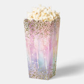 Moderne Regenboog Aquarel Chic Goud Glitter Bedankdoosjes (Popped)