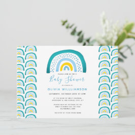 Moderne Regenboog Baby Shower Kaart