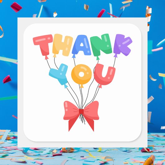 Moderne regenboog Bedankt Verjaardag Vierkante Sticker