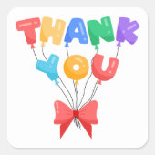 Moderne regenboog Bedankt Verjaardag Vierkante Sticker (Voorkant)