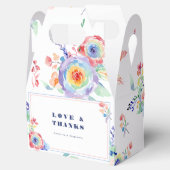 Moderne Regenboog Bloemen LGBTQ Bruiloft Bedankdoosjes (Geopend)