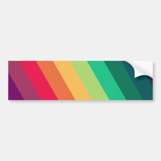 Moderne regenboog | Colorful Stripe LGBT Gay Pride Bumpersticker (Voorkant)