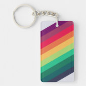 Moderne regenboog | Colorful Stripe LGBT Gay Pride Sleutelhanger (Voorkant)
